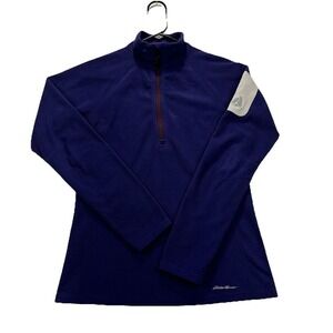 Eddie Bauer First Ascent Pullover Womens S 1/4 Zip Fleece Purple Gorepcore